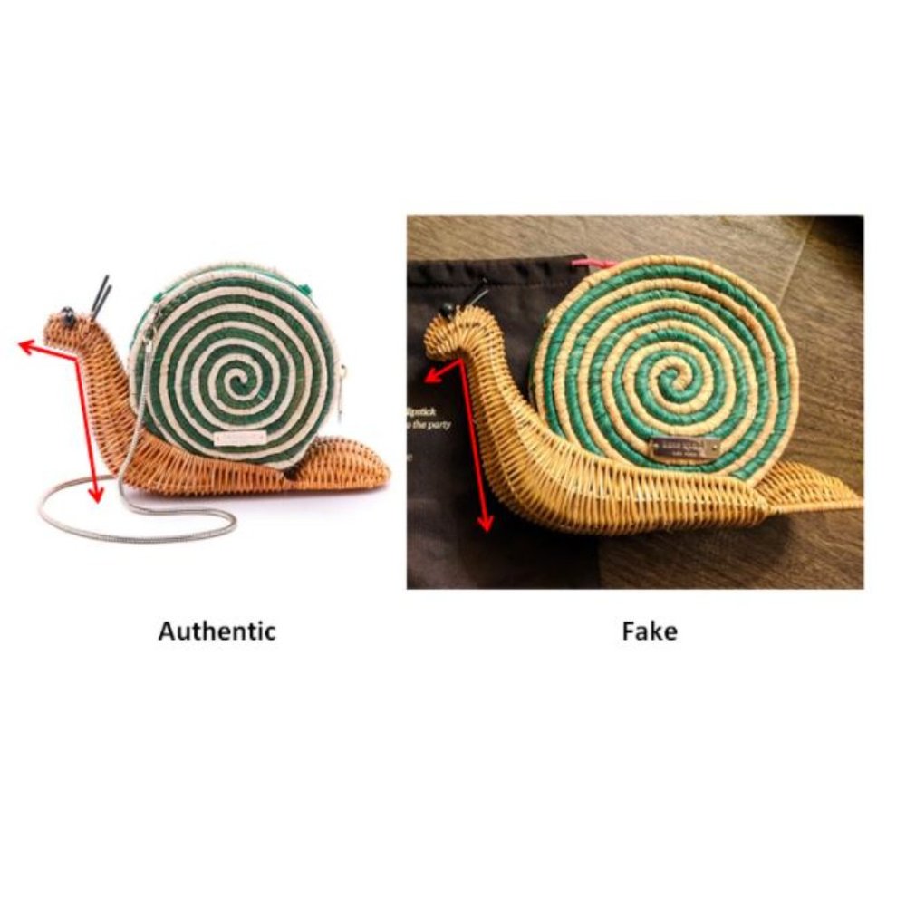 Kate Spade Snail Authentication Real vs. Fake